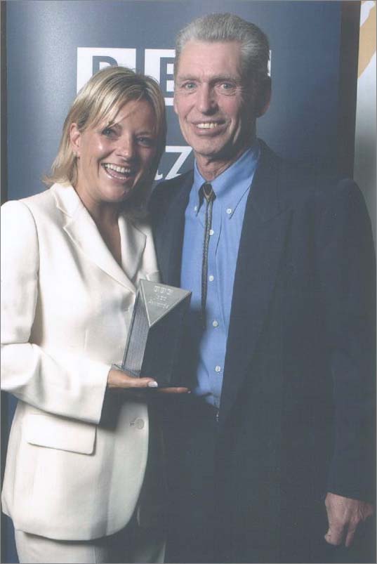 Georgie with jazz vocalist Claire Martin at the BBC Jazz Awards, July 29, 2003